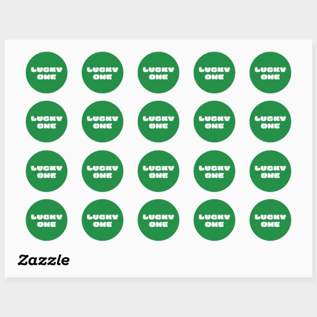 Good Luck Classic Round Sticker (Sheet)