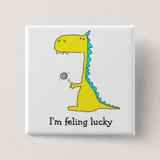 good luck dino 2 inch square button