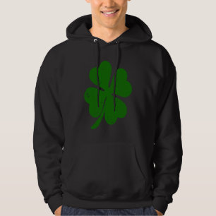 Good Luck Distressed Irish Four Leaf C St Patricks Hoodie
