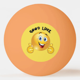 Good Luck emoji Ping Pong Ball