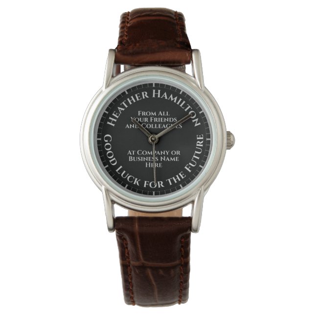 Good Luck for the Future Leaving Gift Watch (Front)