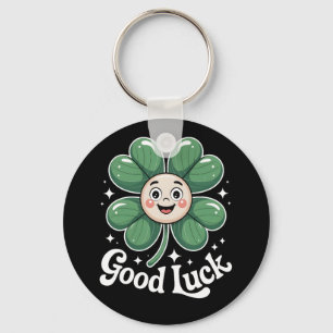 Good Luck Four Leaf Clover Keychain