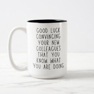 Good Luck Funny Leaving Colleague And Work Bestie Two-Tone Coffee Mug