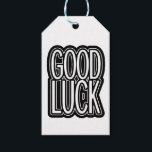Good Luck Gift Tags<br><div class="desc">Good Luck design. Modern typography. Black and white. Art by José Ricardo</div>