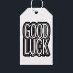 Good Luck Gift Tags<br><div class="desc">Good Luck design. Modern typography. Black and white. Art by José Ricardo</div>