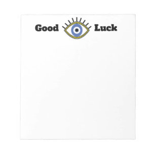 Good luck greek blue eye talisman notepad