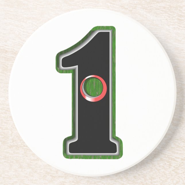 Good Luck Hole in One Lucky Golfer Coaster (Front)