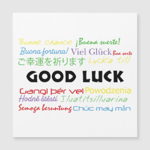 Good Luck in Many Languages Colourful