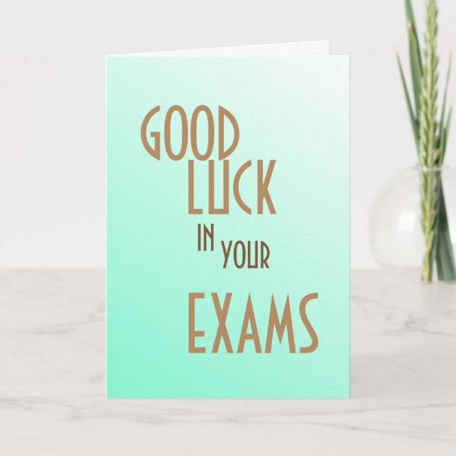 GOOD LUCK IN YOUR EXAMS I WILL BE THINKING OF YOU CARD (Front)