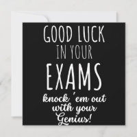 good Luck in your exams