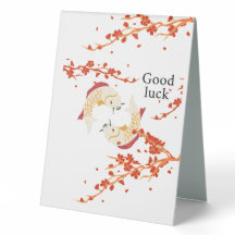 Good Luck Koi Fish with Sakura | Elegant Japanese 