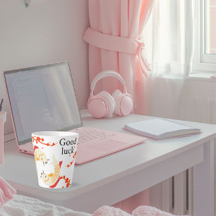 Good Luck Koi Fish with Sakura   Elegant Japanese  Latte Mug