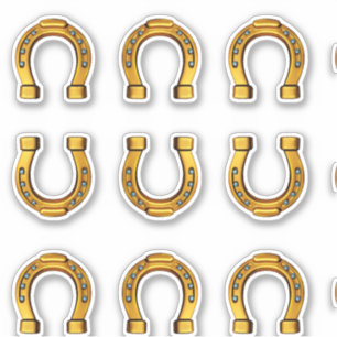 Good luck lucky golden horseshoes set of 9 vinyl