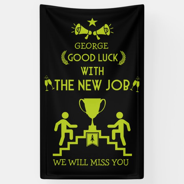 Good Luck New Job Banner (Vertical)