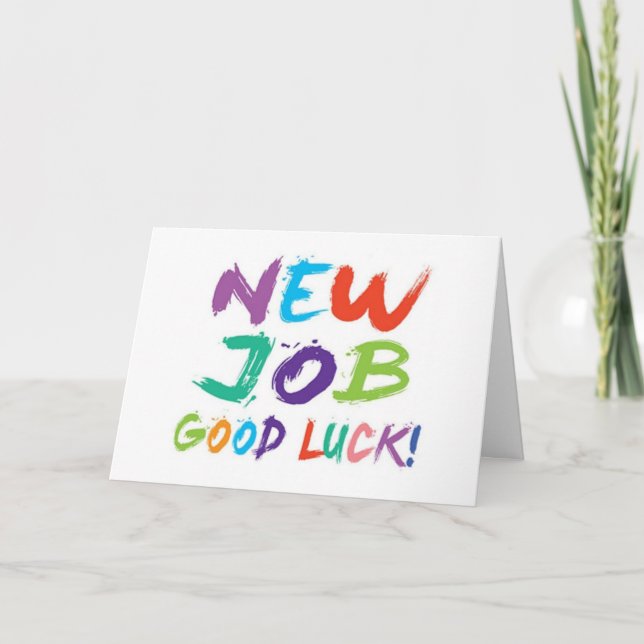 **GOOD LUCK ON NEW JOB** CARD (Front)
