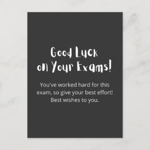 Good Luck on Your Exams! Postcard