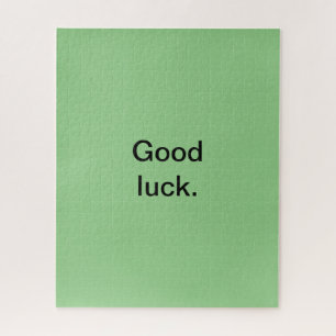 Good Luck or Your Words Puzzle Green Black