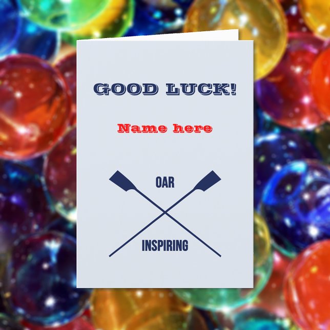 Good Luck personalized rowing Card (Creator Uploaded)