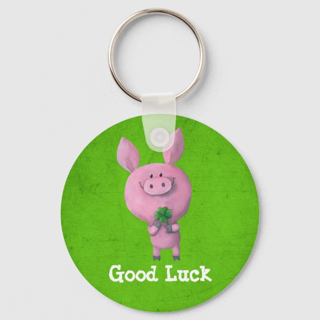 Good Luck Pig Keychain (Front)