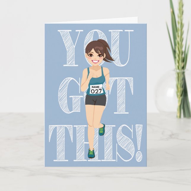 Good Luck Runner Card (customizable) (Front)