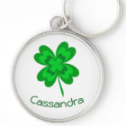 Good Luck Shamrock Four Leaf Clover Monogram Name
