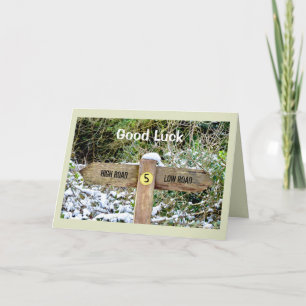 Good Luck Signpost Card