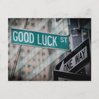 Good luck street postcard