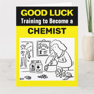 Good Luck Training to Become a Chemist Card