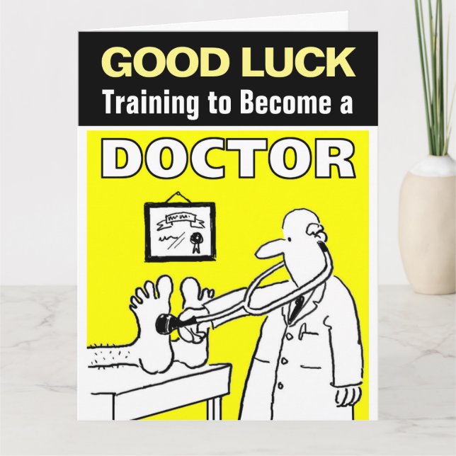 Good Luck Training to Become a Doctor Card (Front)