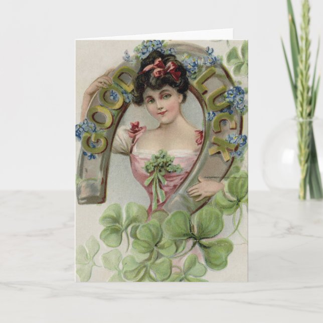 Good Luck - Vintage Saint Patrick's Day Card (Front)