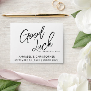 good luck wedding lotto ticket scratch card favor  envelope