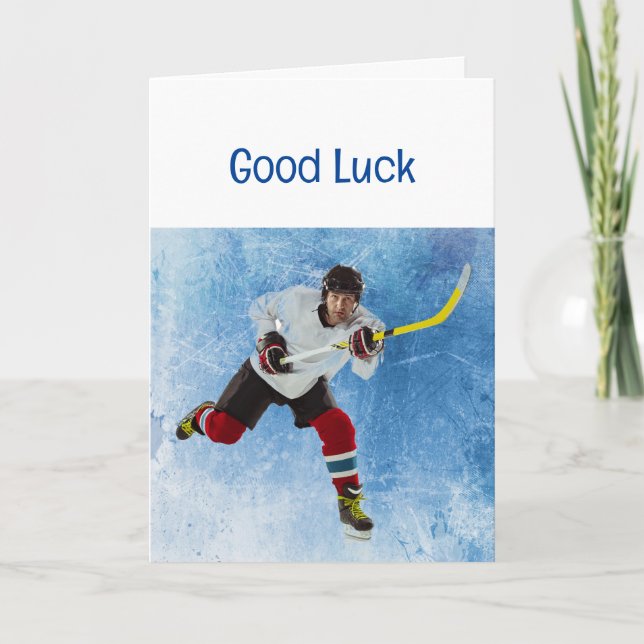 Good Luck Wishes Ice Hockey Sport Card (Front)