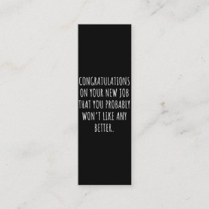 Good luck with the new job loyalty card