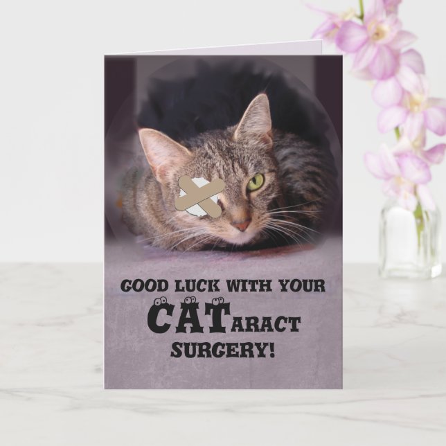 Good Luck with your CATaract Surgery Card (Orchid)