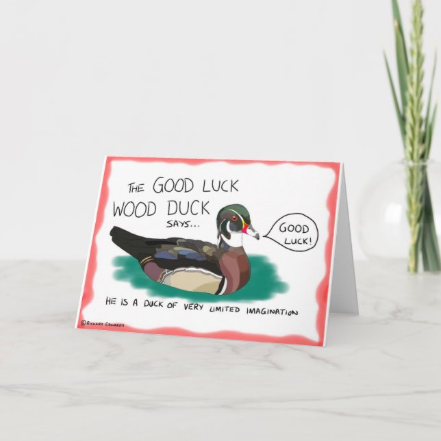 Good Luck Wood Duck card (Front)