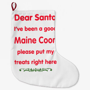 good Maine Coon Large Christmas Stocking