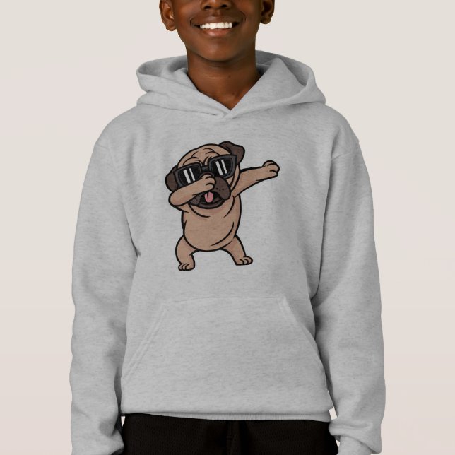Good Mood Pug with Sunglasses Dabbing (Front)