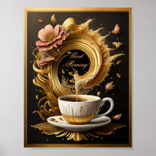 Good Morning Art Coffee Poster