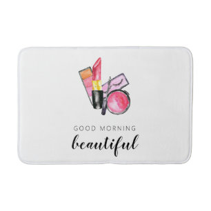 Good Morning Beautiful Makeup Watercolor Lipstick Bath Mat