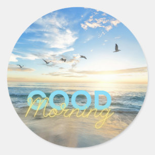 Good Morning Blue Sky Classic Round Sticker