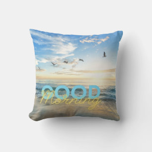 Good Morning Blue Sky Throw Pillow
