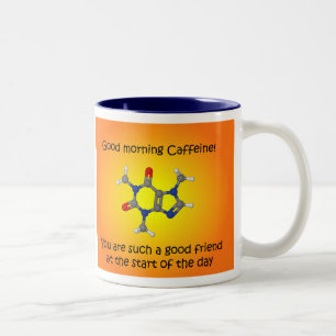 Good morning caffeine two-tone mug