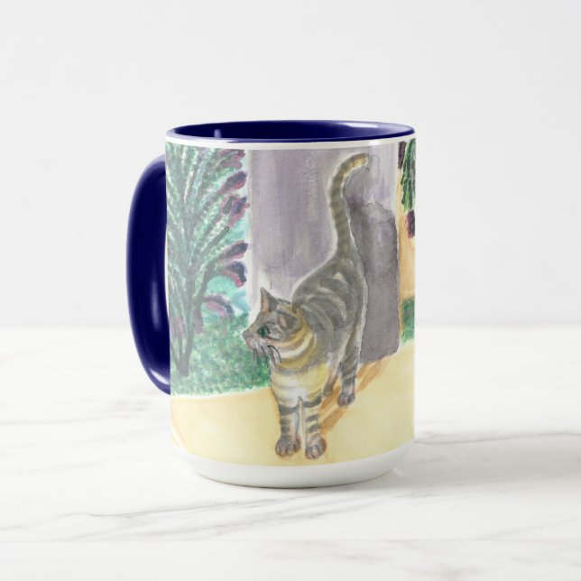 Good Morning Cat Mug (Front Left)