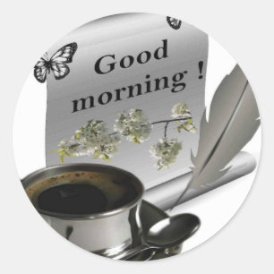 Good Morning Classic Round Sticker