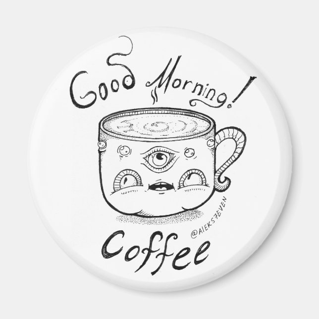 Good Morning Coffee 2 magnet (Front)