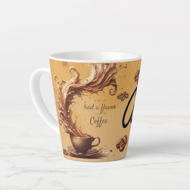 good morning coffee latte mug (Left Angle)