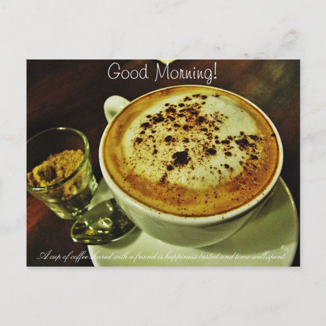 Good Morning Coffee Postcard (Front)