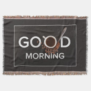 Good Morning Coffee throw blanket