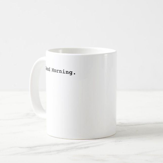 Good Morning Cozy Coffee Mug (Front Left)