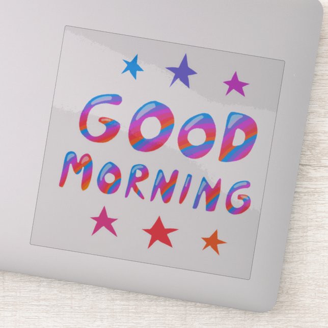 GOOD MORNING Cute Colourful & Fun Sticker (Detail)
